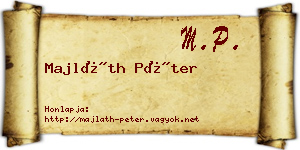 Majláth Péter névjegykártya